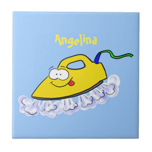 Funny Cartoon Eisen Wäsche Illustration Fliese