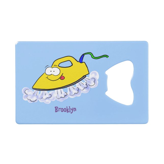 Funny Cartoon Eisen Wäsche Illustration Geldbeutel Flaschenöffner (Vorderseite (Horizontal))