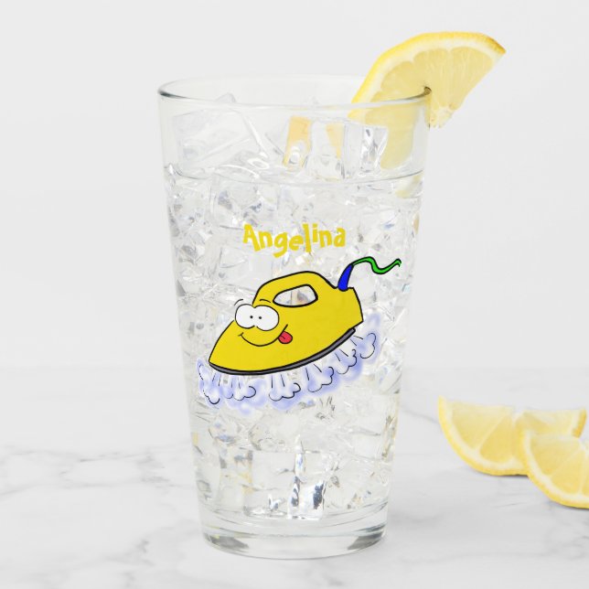 Funny Cartoon Eisen Wäsche Illustration Glas (Rückseite Ice)