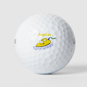 Funny Cartoon Eisen Wäsche Illustration Golfball