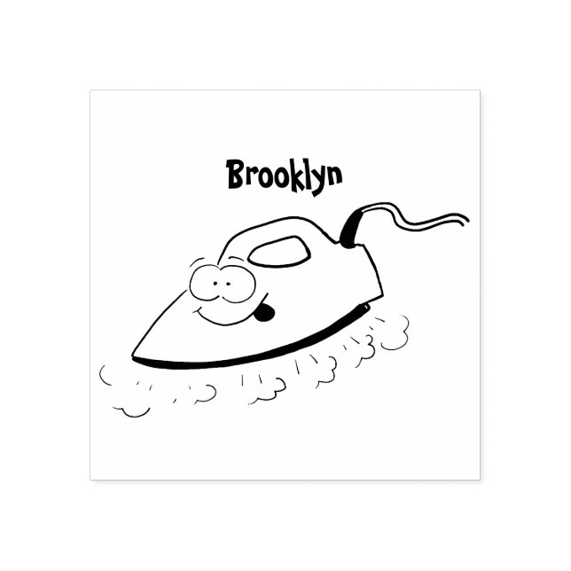 Funny Cartoon Eisen Wäsche Illustration Gummistempel (Prägung)