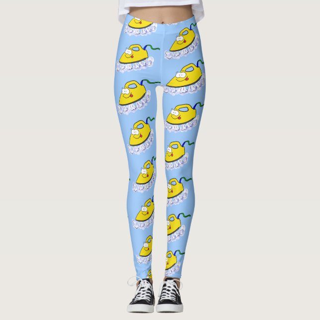 Funny Cartoon Eisen Wäsche Illustration Leggings (Vorderseite)