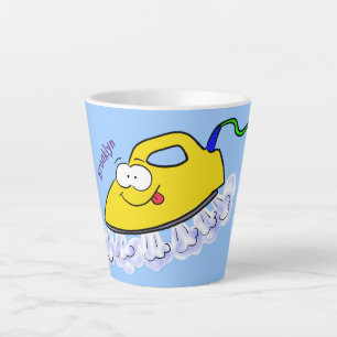 Funny Cartoon Eisen Wäsche Illustration Milchtasse
