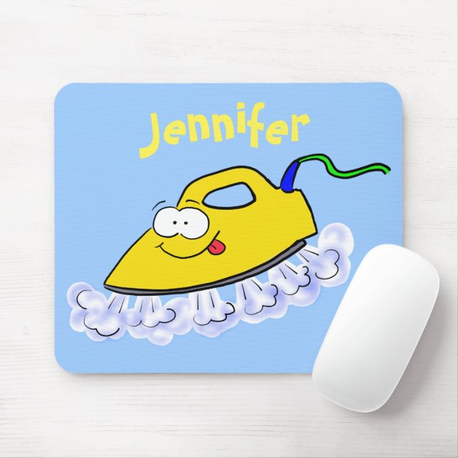 Funny Cartoon Eisen Wäsche Illustration Mousepad (Mit Mouse)