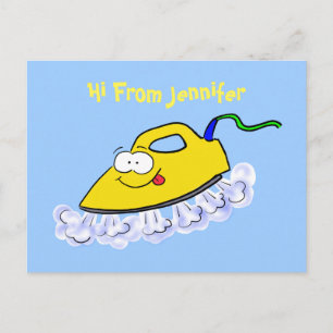 Funny Cartoon Eisen Wäsche Illustration Postkarte