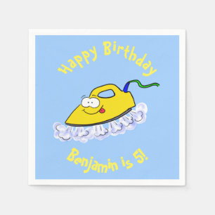 Funny Cartoon Eisen Wäsche Illustration Serviette