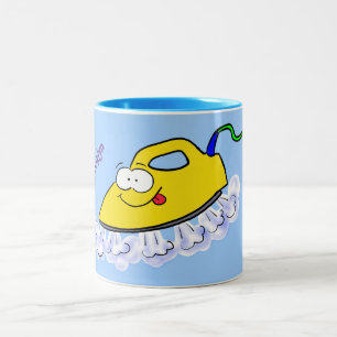 Funny Cartoon Eisen Wäsche Illustration Zweifarbige Tasse