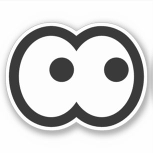 Funny Cartoon Eyeball Vinyl Aufkleber