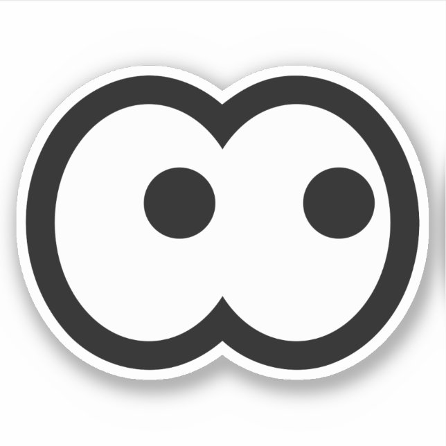 Funny Cartoon Eyeball Vinyl Aufkleber (Vorderseite)