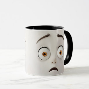 Funny Cartoon Face 3-D Wrap Tasse