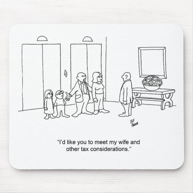 Funny Cartoon Familienbuchhalter Geschenk! Mousepad (Vorne)