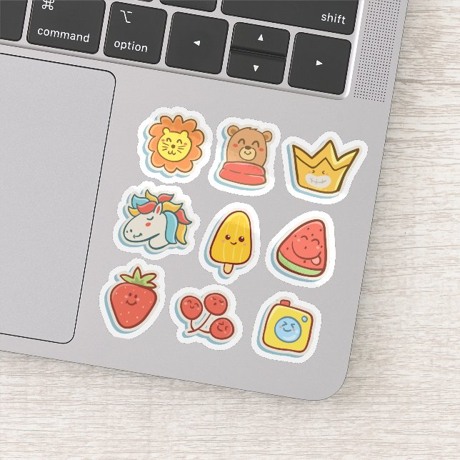 Funny Cartoon farbiger Aufkleber Set (Detail)