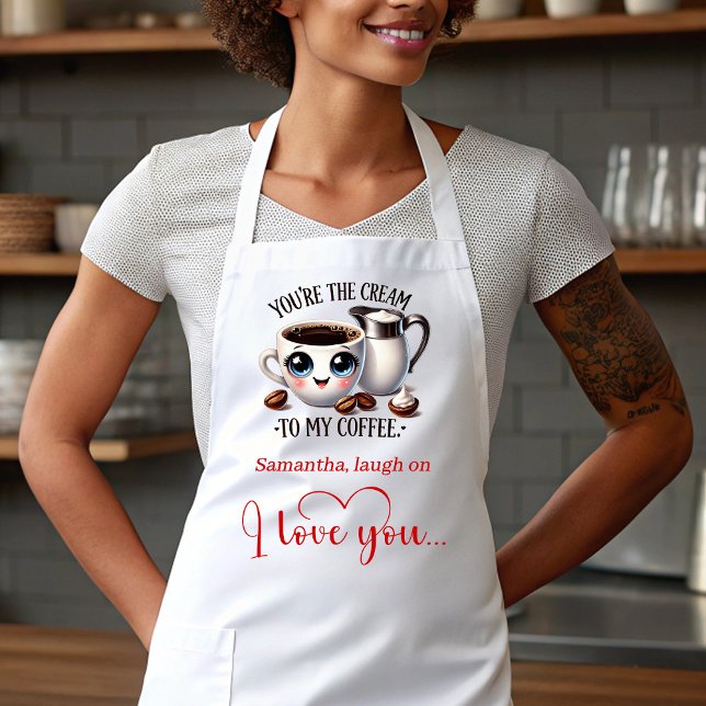 Funny Cartoon Food Personalized Valentine Apron Schürze (Funny Cartoon Food Personalized Valentine Apron)