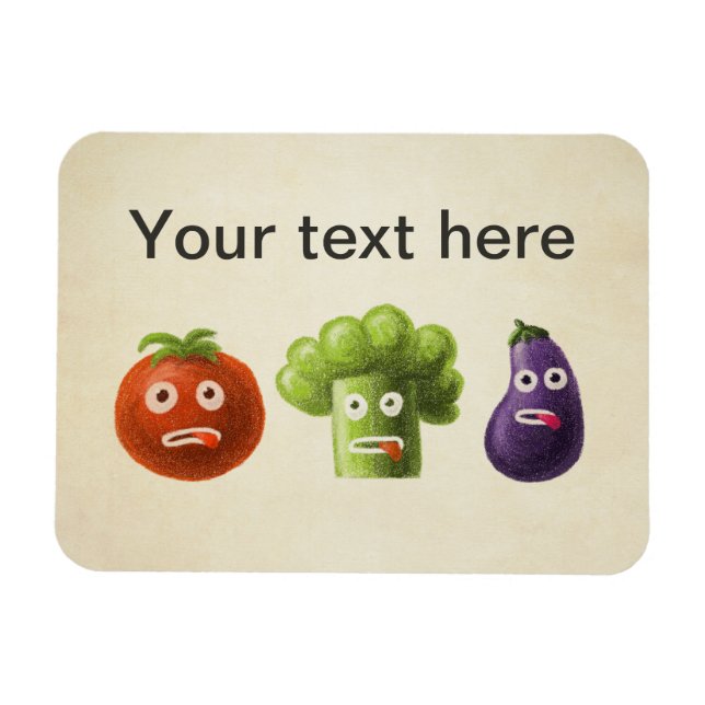 Funny Cartoon Gemüse Magnet (Horizontal)