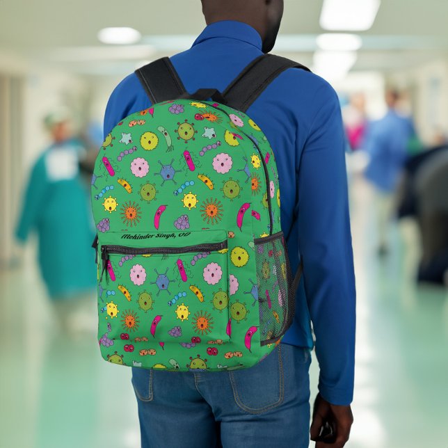 Funny Cartoon Germ Bedruckter Rucksack (Von Creator hochgeladen)