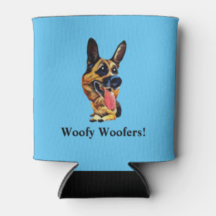 Funny Cartoon German Shepherd Can Cooler Dosenkühler