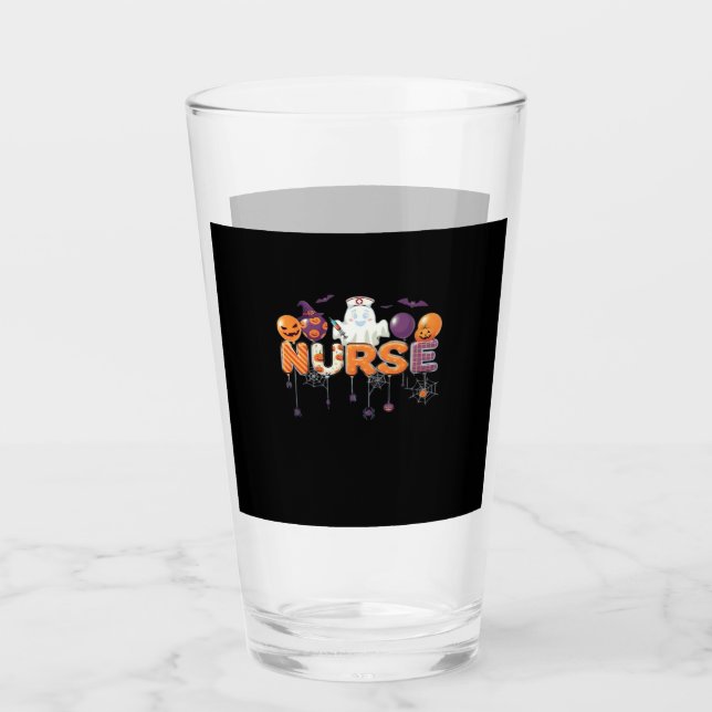 funny cartoon ghost nurse - Hot Nurse Halloween Ou Glas (Vorderseite)