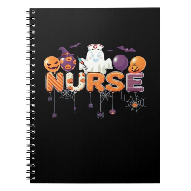 funny cartoon ghost nurse - Hot Nurse Halloween Ou Notizblock (Vorderseite)
