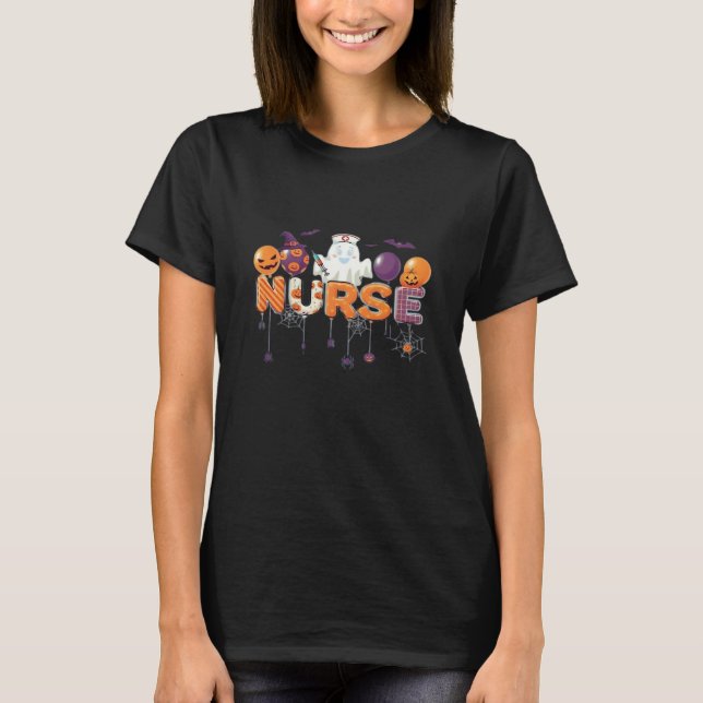 funny cartoon ghost nurse - Hot Nurse Halloween Ou T-Shirt (Vorderseite)