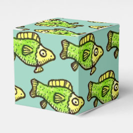 Funny Cartoon Green Fish Drawing Geschenkschachtel