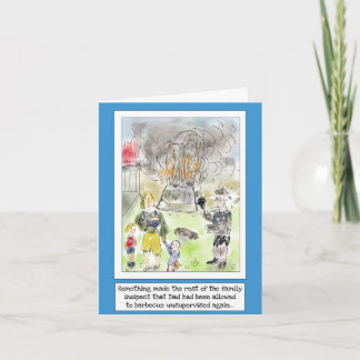 Funny Cartoon GRILLEN Kochkarte für Vater Karte