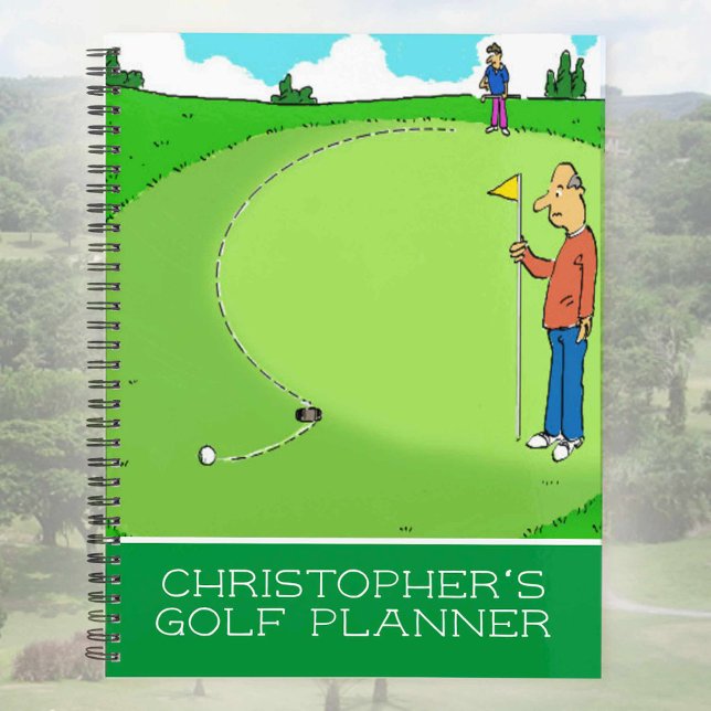 Funny Cartoon Illustration der Golfer. Planer (Von Creator hochgeladen)
