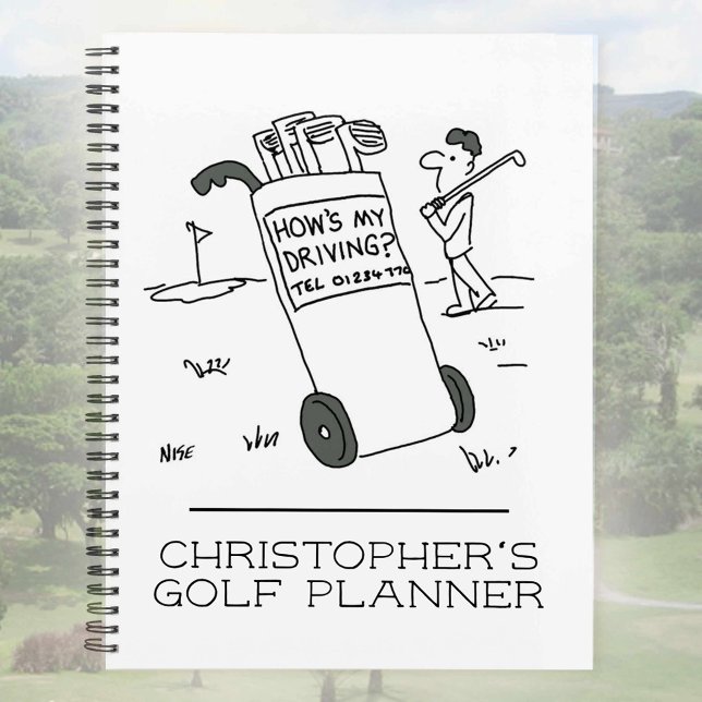 Funny Cartoon Illustration des Golfers. Planer (Von Creator hochgeladen)