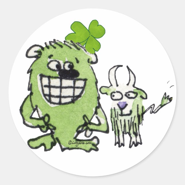 Funny Cartoon Kreaturen Sticker (Vorderseite)