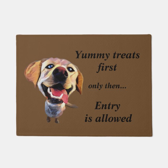 Funny Cartoon Labrador Retriever Doormat Fußmatte (Vorderseite)