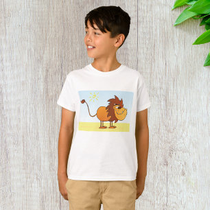 Funny Cartoon Löwe in Sun Safari Tier T-Shirt