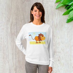 Funny Cartoon Löwe in Sun Safari Tier T-Shirt