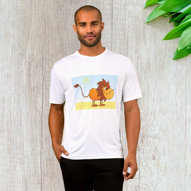 Funny Cartoon Löwe in Sun Safari Tier T-Shirt (Von Creator hochgeladen)