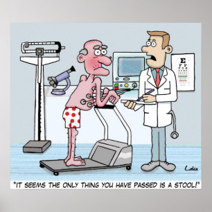 Funny Cartoon Medical Test Poster