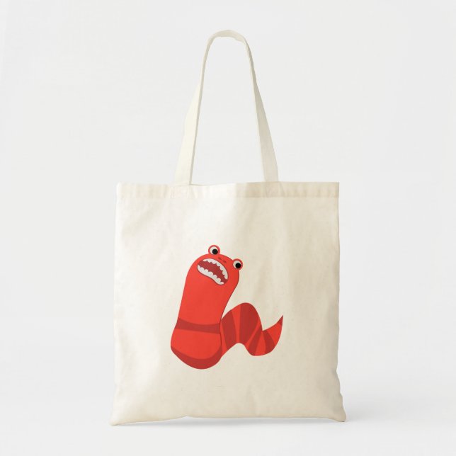 Funny Cartoon Mongolian Death Worm Tragetasche (Vorne)