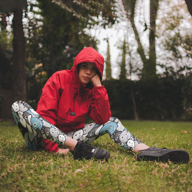 Funny Cartoon Monsters Capri Leggings (Von Creator hochgeladen)