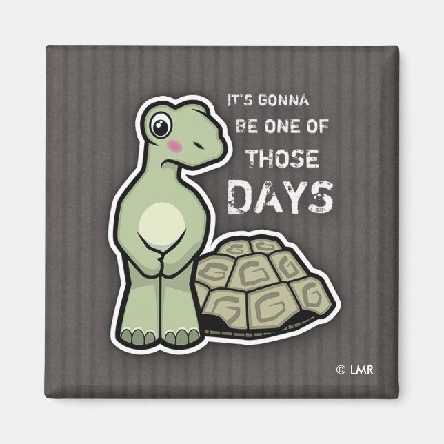 Funny Cartoon Muschel-lessTortoise Magnet (Vorne)