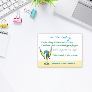 Funny Cartoon Notes Name/Text hinzufügen Post-it Klebezettel