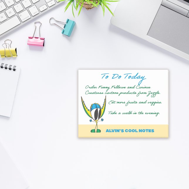 Funny Cartoon Notes | Name/Text hinzufügen Post-it Klebezettel (It will be so awesome to write messages to yourself or someone else with this most excellent pad!)