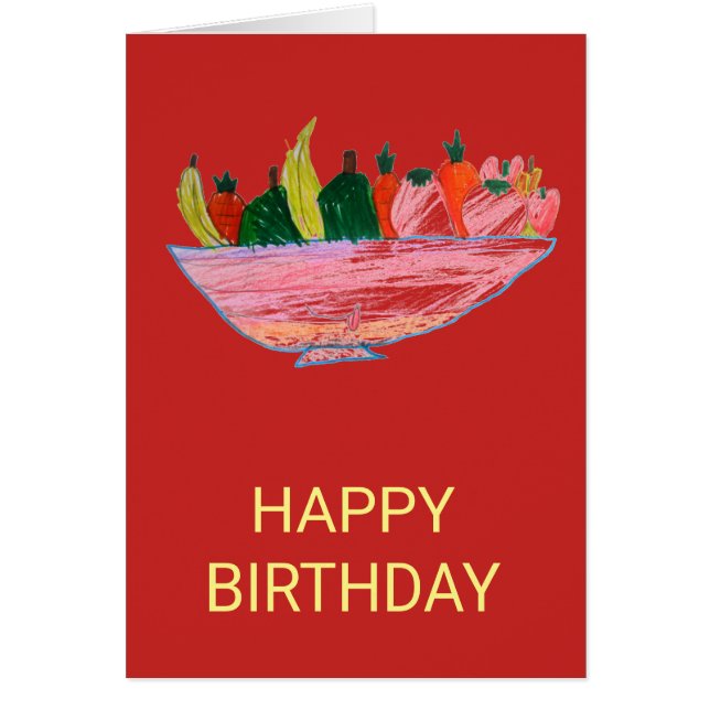 Funny Cartoon Obstsalat Geburtstag (Vorne)