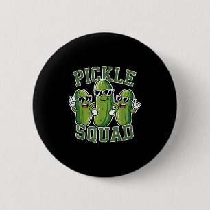 Funny Cartoon Pickles Lover Dill Doe Joke Food Pub Button