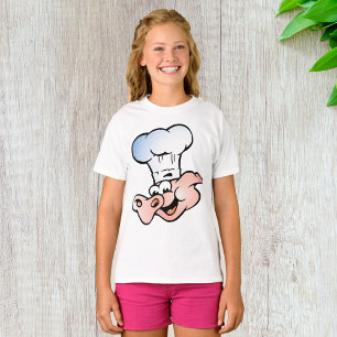 Funny Cartoon Pig Koch mit Hut T-Shirt