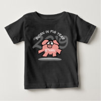 Funny Cartoon Pink Pig 2019 Personalisiert Baby T-