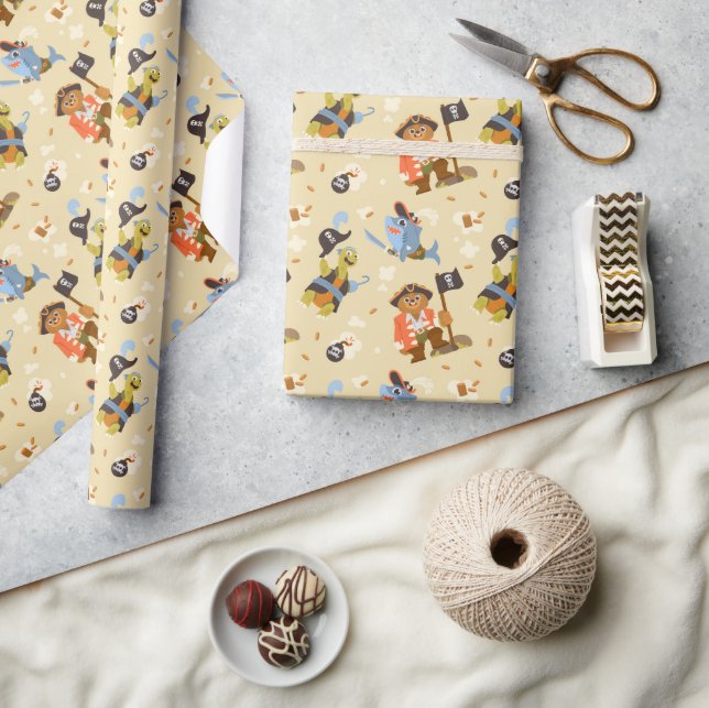 Funny Cartoon Pirates Geschenkpapier (Kunsthandwerk)