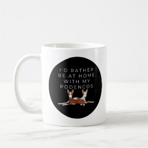 Funny Cartoon Podencos Black Kaffeetasse