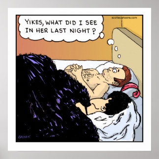 Funny Cartoon Poster - Alte Hag-Illusion