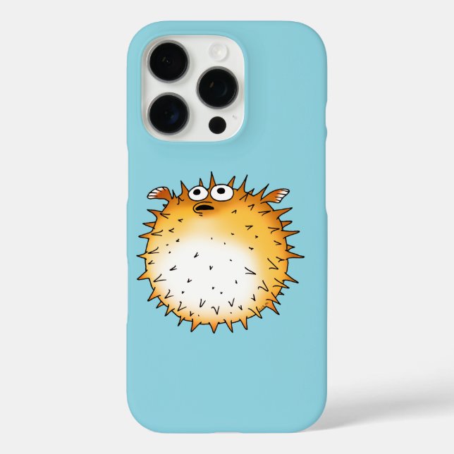 Funny Cartoon Puffer Fish Design Case-Mate iPhone Hülle (Rückseite)