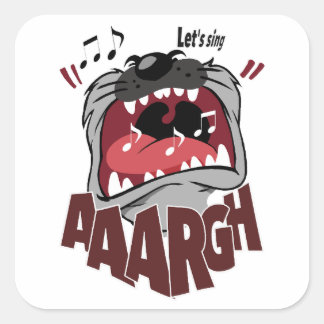 Funny Cartoon Quadratischer Aufkleber