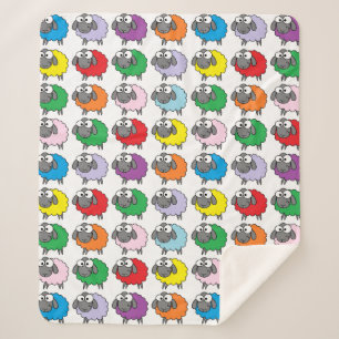 Funny Cartoon Rainbow Sheep Sherpadecke