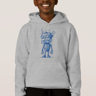Funny Cartoon Robot Hoodie for Kids — HandGezeichn