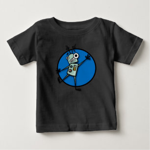 FUNNY CARTOON ROBOT TODDLER GRAFIK T - SHIRT